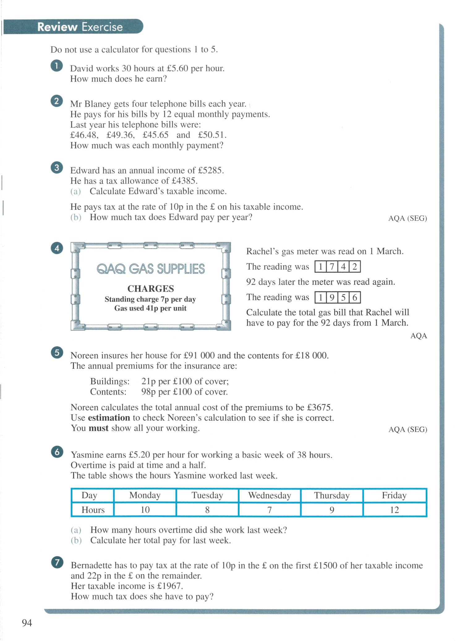 Mathematics for AQA GCSE FOUNDATION TIER